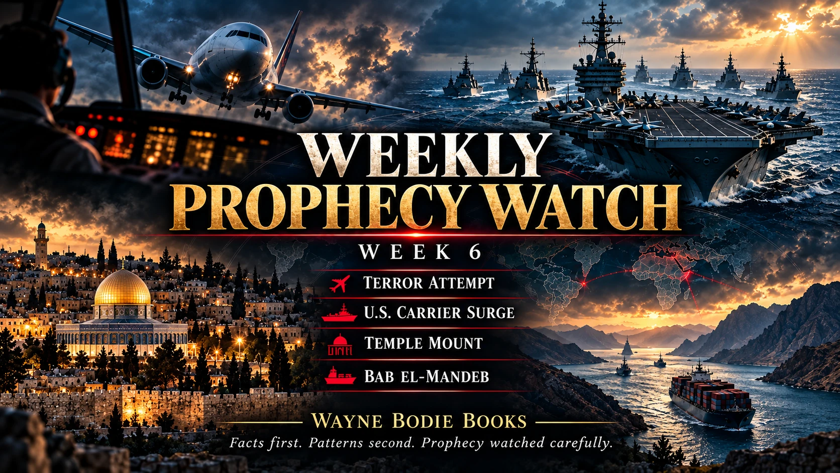 Weekly Prophecy Watch Week 6 artwork covering Middle East flashpoints