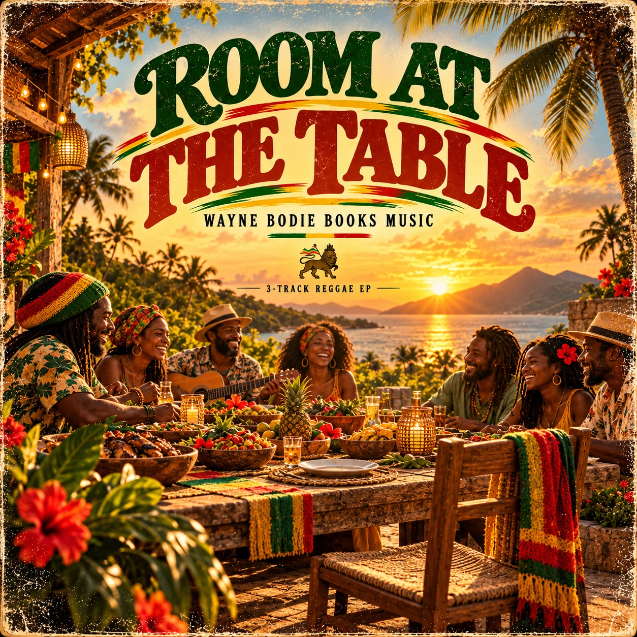 Room at the Table three-track reggae EP artwork by Wayne Bodie Books Music