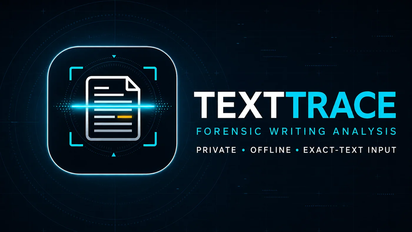 TextTrace forensic writing analysis by Wayne Bodie Books